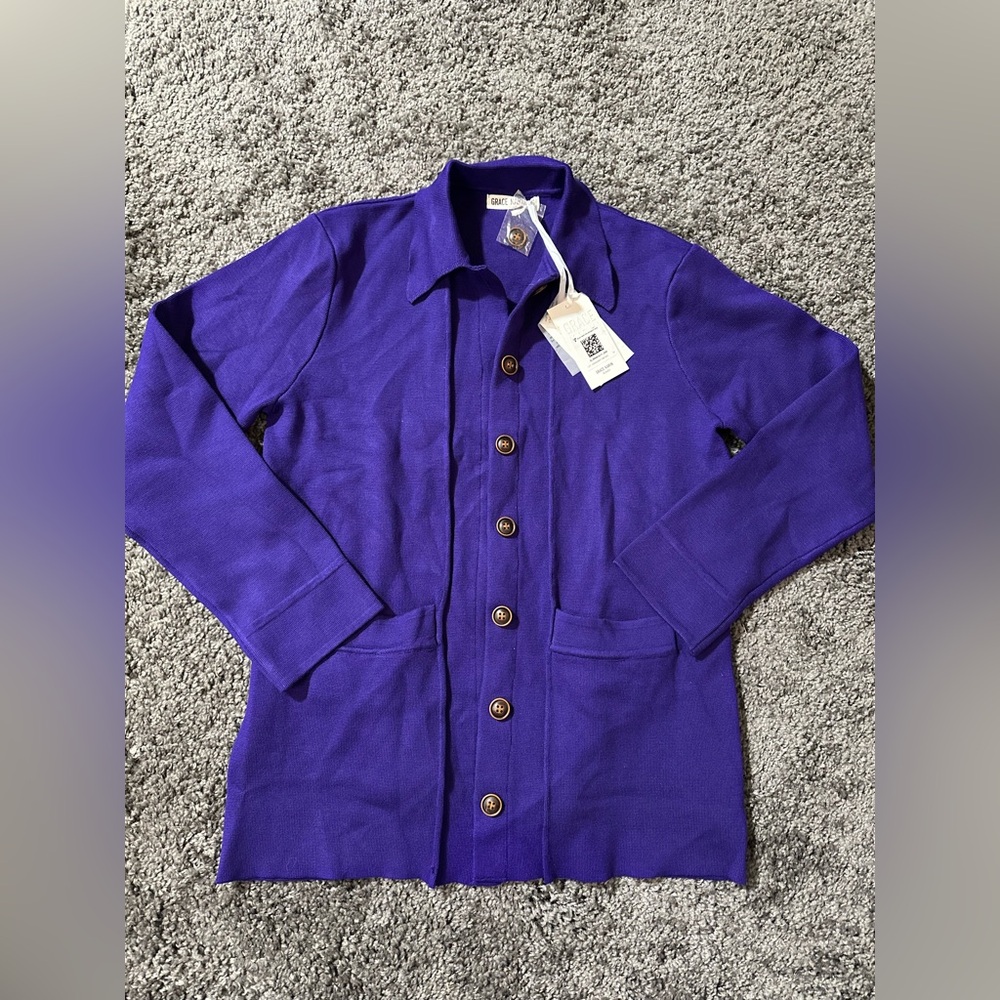 Grace Karin Deep Purple Cardigan